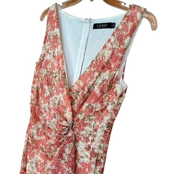 LAUREN Ralph Lauren Floral Ruffle-Trim Georgette Gown, size 8 - Picture 9 of 14